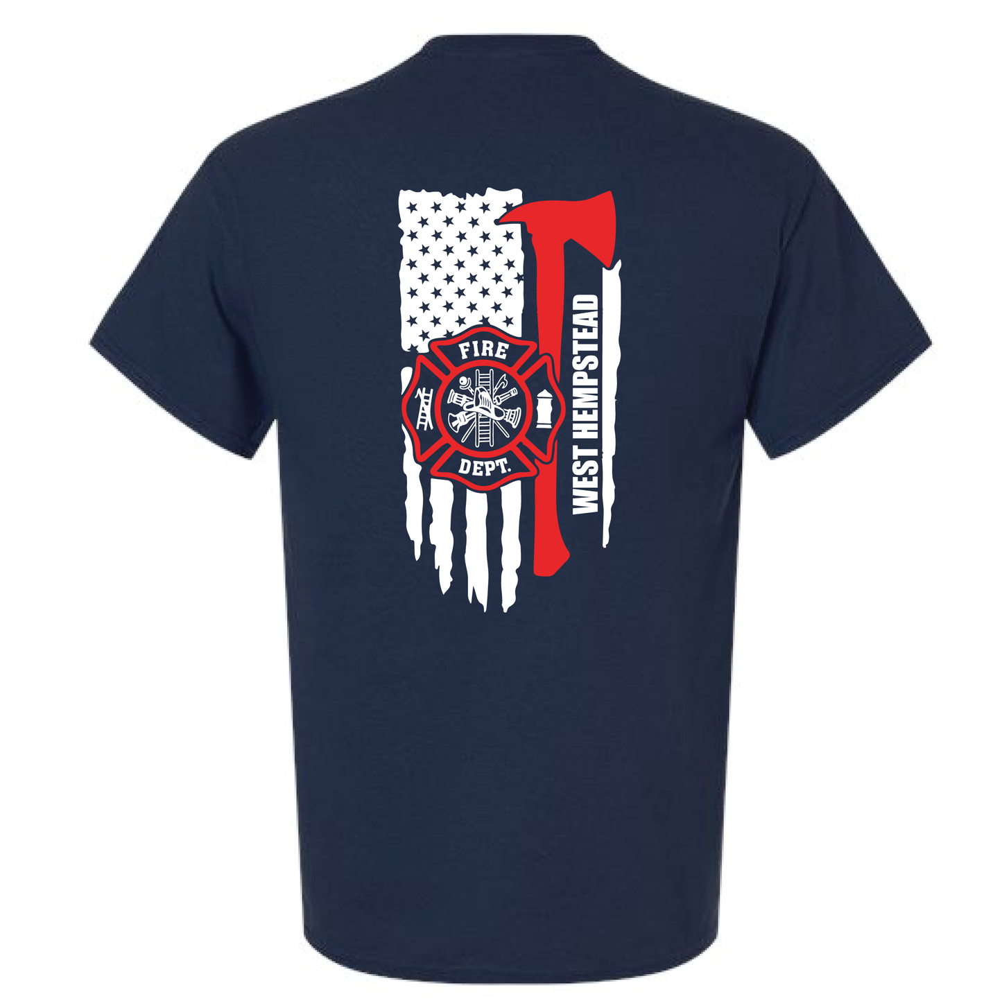 Flag Maltese Axe, Firefighter T-Shirt