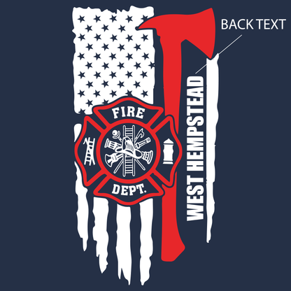 Flag Maltese Axe, Firefighter T-Shirt