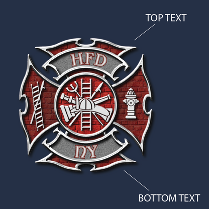 Medieval Maltese Design, Firefighter T-Shirt