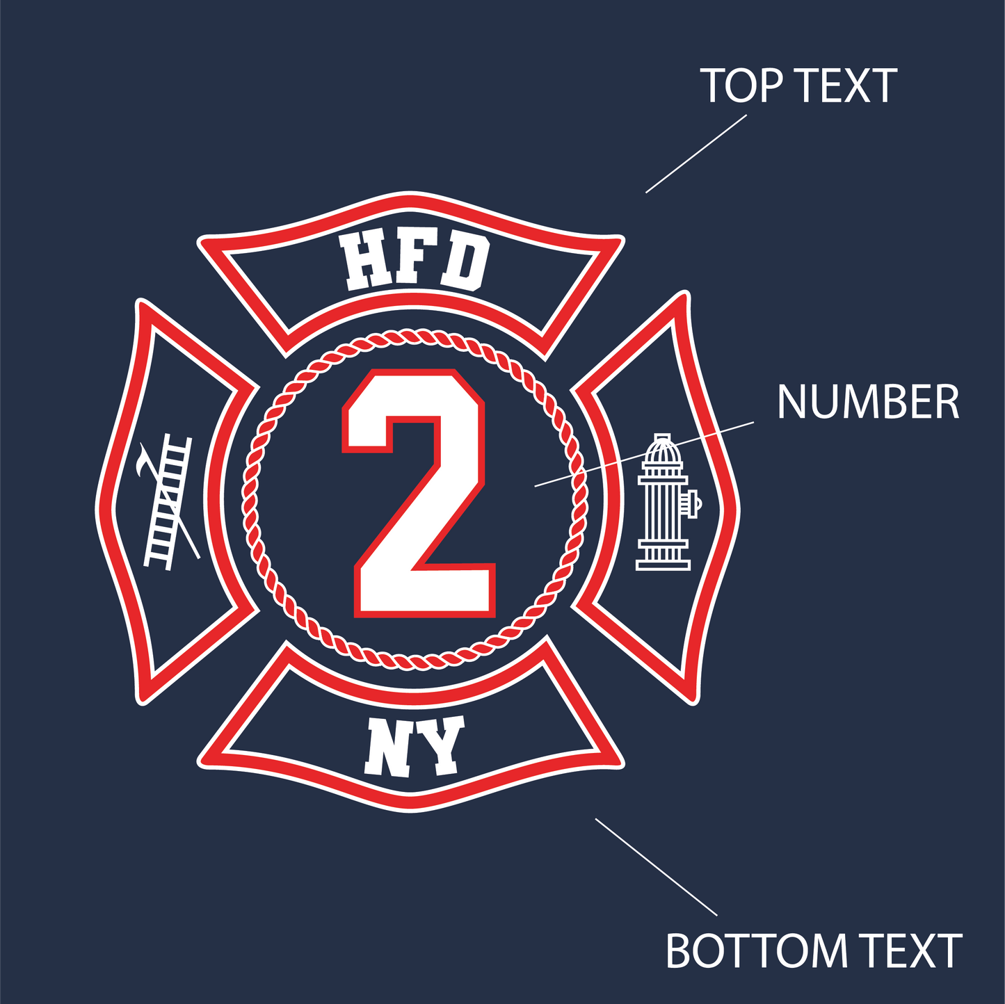 Rope Maltese Design, Firefighter T-Shirt