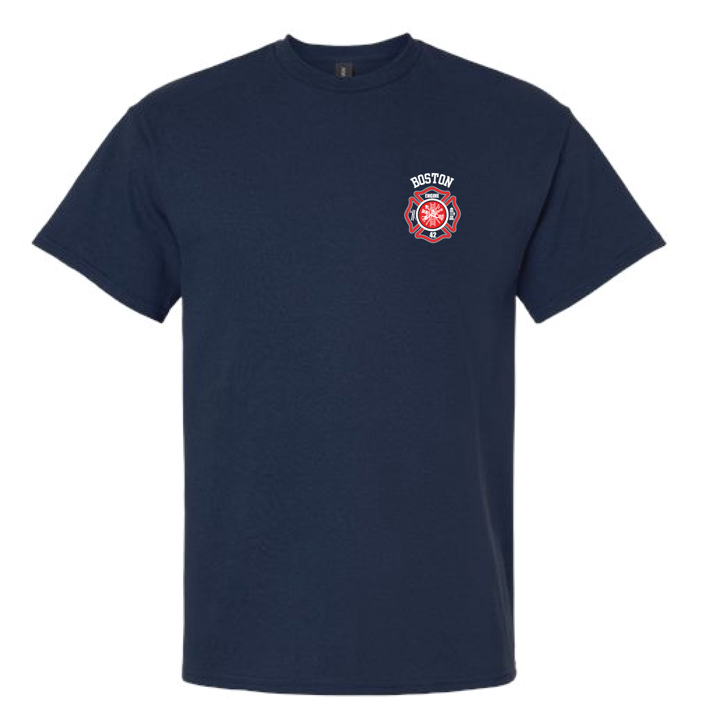 Wavy Flag Number Design, Firefighter T-Shirt