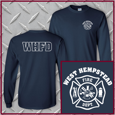 F.D.N.Y. - Uniform Patch, Fire Department New York Long Sleeve T-Shirt