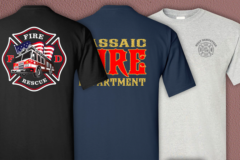 New York Fire Police Department T-Shirt Firefighters Firemen
