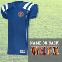 RuffinoCustoms Fire Department Custom Football / Hockey Jersey Style Hoodie Medium / Gray