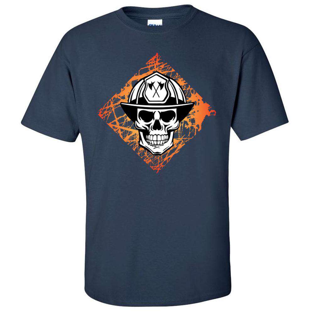 Fireman Skull Design, Firefighter T-Shirt